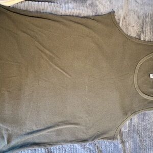 Uniqlo Khaki Ribbed Knit Top